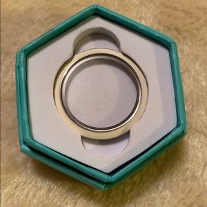 Large Living Locket White Enamel Face